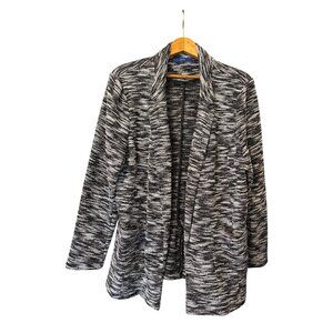 Apt 9 Open Front Women's Sweater Cardigan Size Plus XXL Pockets Black White